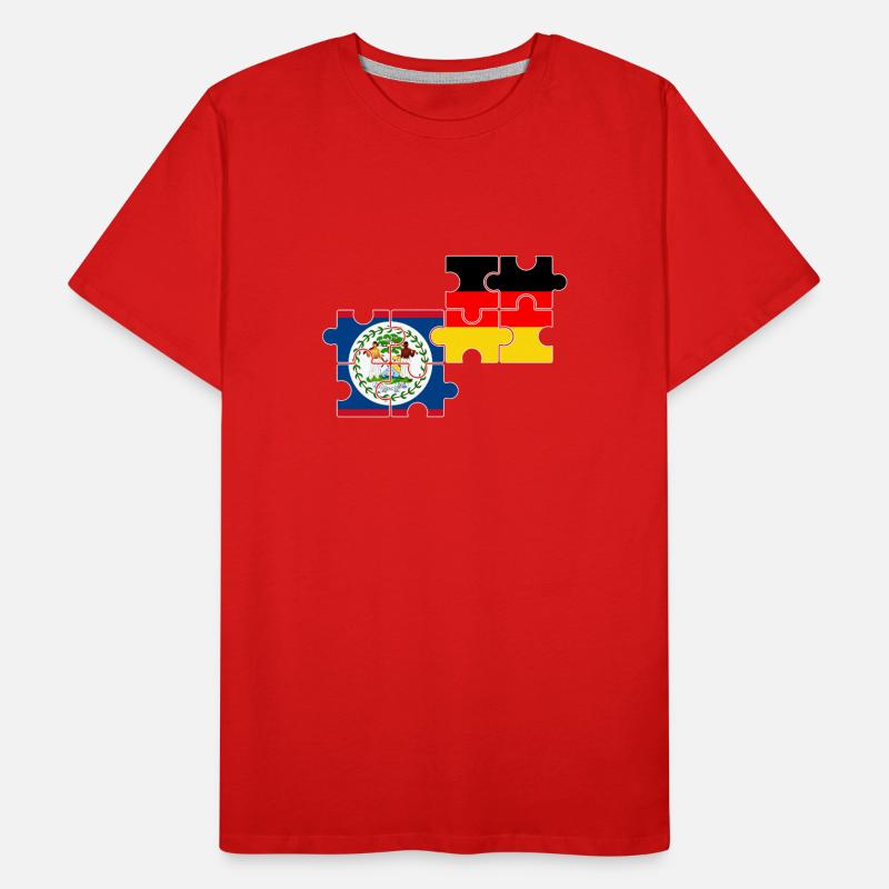 Belize Germany Flag Belizer Men's Premium Organic T-Shirt
