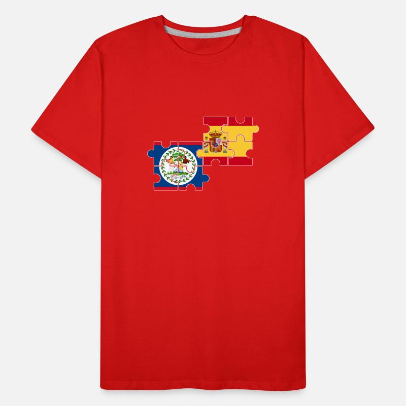 Belize Spain Flag Belizer Men's Premium Organic T-Shirt