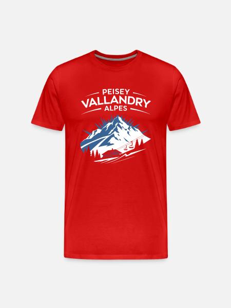 Peisey-Vallandry - Alpes - T-shirt bio Premium Homme - rouge