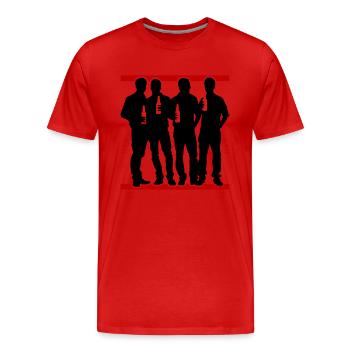 Enterrement de vie de garçon Célébration de l’enterrement de vie de garçon - T-shirt bio Premium Homme - rouge - Devant - Damien (186cm)