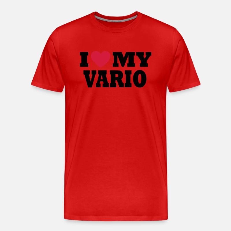 Vario-Liebe - Männer Premium Bio T-Shirt - Rot