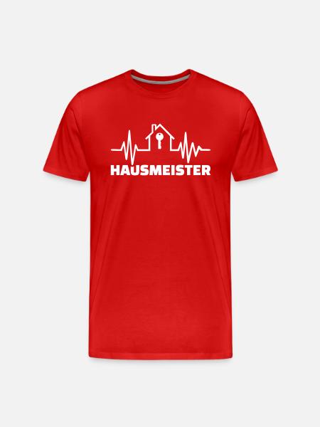 Hausmeister - Männer Premium Bio T-Shirt - Rot