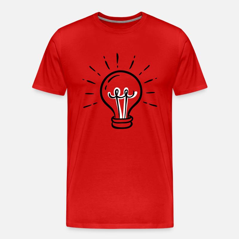 Ich habe eine neue Idee! - Männer Premium Bio T-Shirt - Rot