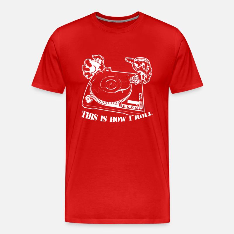 DJ So rollt DJ - Männer Premium Bio T-Shirt - Rot