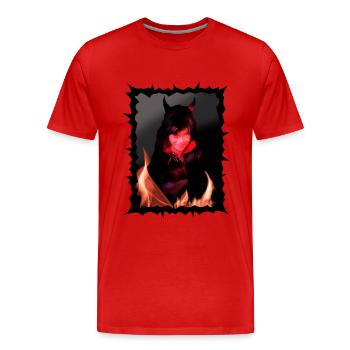 Halloween Nacht Teufel - Männer Premium Bio T-Shirt - Rot - Vorne - Damien (186cm)