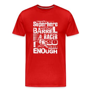 Barrel Racing I am A Barrel Racer - Men's Premium Organic T-Shirt - red - Front - Damien (186cm)