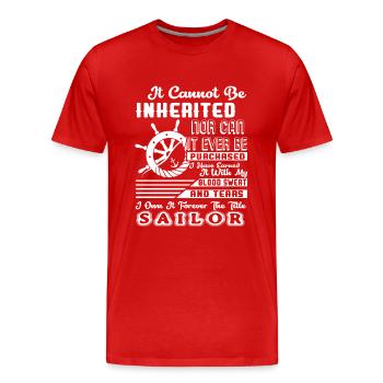 Sailor Forever The Title Sailor - Men's Premium Organic T-Shirt - red - Front - Damien (186cm)