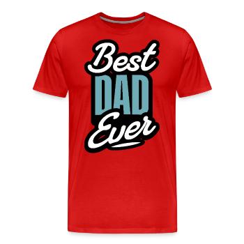 Best Dad Father's Day - Men's Premium Organic T-Shirt - red - Front - Damien (186cm)