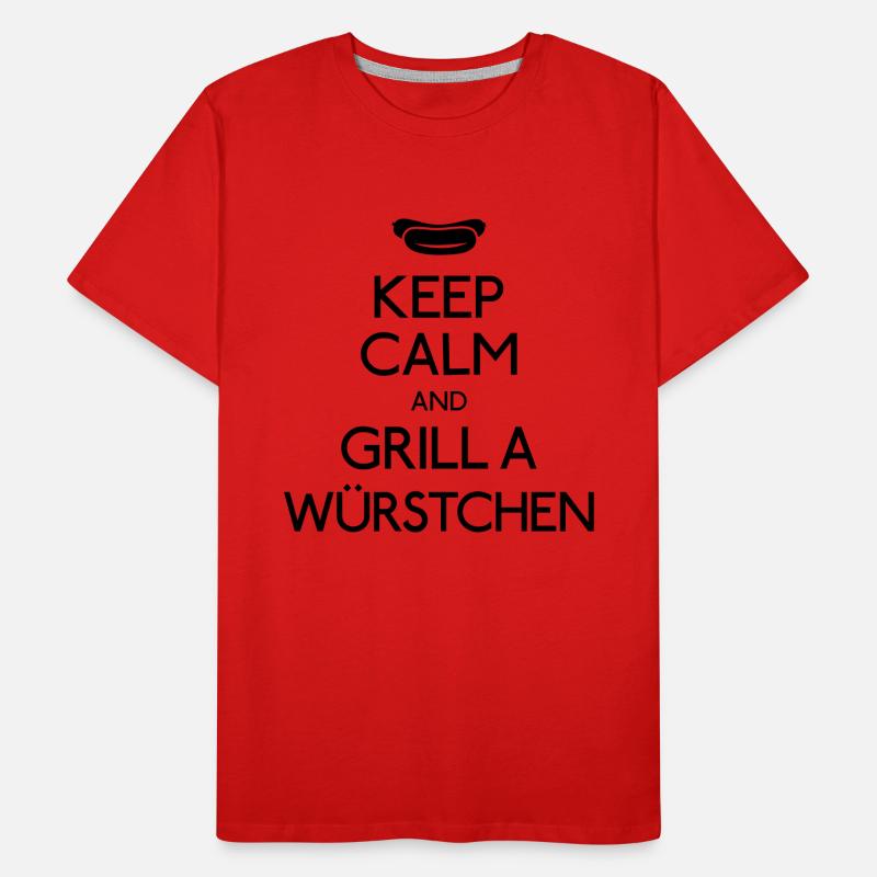 Keep Calm Bratwurst Männer Premium Bio T-Shirt