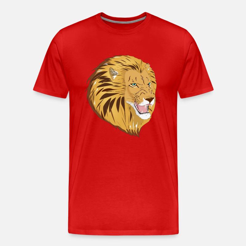 Lio der Löwe - Männer Premium Bio T-Shirt - Rot