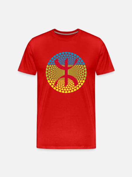 Amazigh Tamazight ⴰⵎⴰⵣⵉⵖ Berber Morocco Marokko - Männer Premium Bio T-Shirt - Rot
