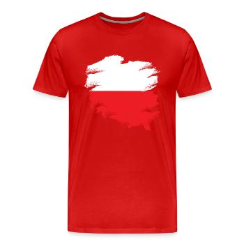 Polish flag - Men's Premium Organic T-Shirt - red - Front - Damien (186cm)