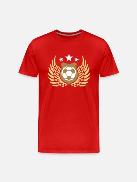 fussball_k_3c - Men's Premium Organic T-Shirt - red