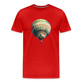 Hot-air balloon - Men's Premium Organic T-Shirt - red - Front - Damien (186cm)