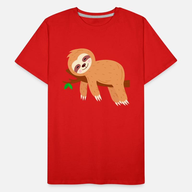 Faultier auf Baum Extrem Chiller Männer Premium Bio T-Shirt