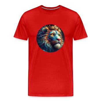 422 CC LIONLITY NFT CLG 3 - T-shirt bio Premium Homme - rouge - Devant - Damien (186cm)