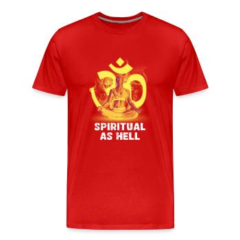 Spiritualité : Om Meditation Art - T-shirt bio Premium Homme - rouge - Devant - Damien (186cm)
