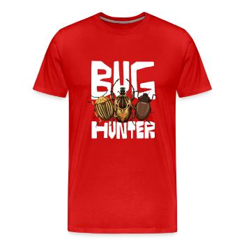 chasseur d’insectes design amoureux des insectes - T-shirt bio Premium Homme - rouge - Devant - Damien (186cm)