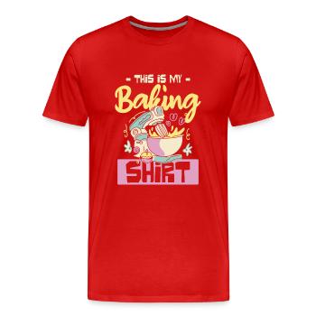 This Is My Baking Shirt Creative Baker - Men's Premium Organic T-Shirt - red - Front - Damien (186cm)