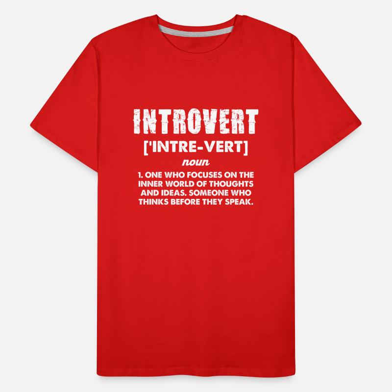 Introvert Definition Humor Statement Männer Premium Bio T-Shirt