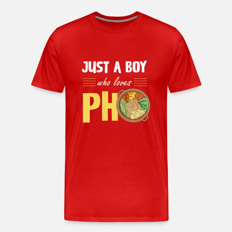Tout simplement un garçon qui aime le pho - T-shirt bio Premium Homme - rouge