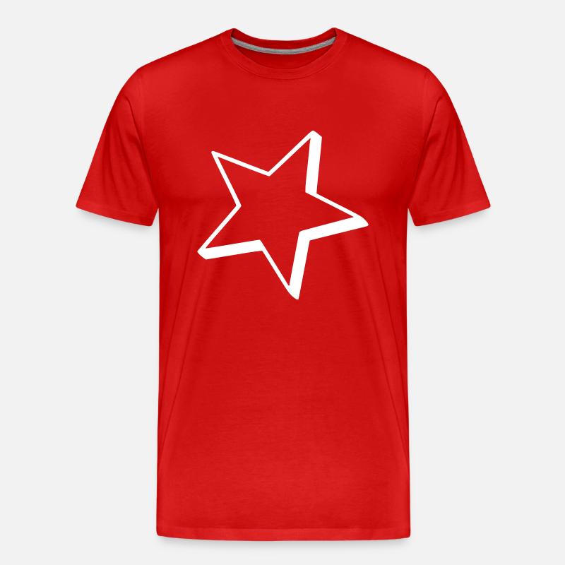 Stern - Männer Premium Bio T-Shirt - Rot