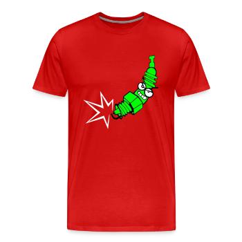 Bougie d'allumage avec une fonction de changement de couleur - T-shirt bio Premium Homme - rouge - Devant - Damien (186cm)