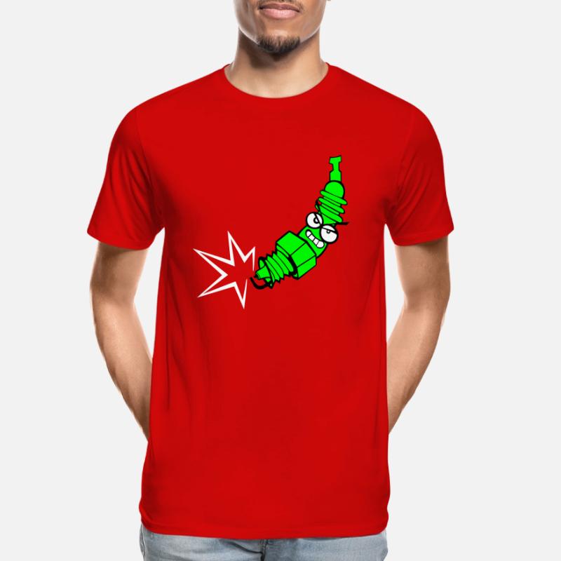 Spark plug with color changing function Men's Premium Organic T-Shirt