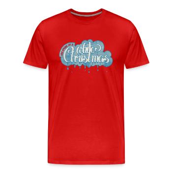 Weiße Weihnacht - Männer Premium Bio T-Shirt - Rot - Vorne - Damien (186cm)