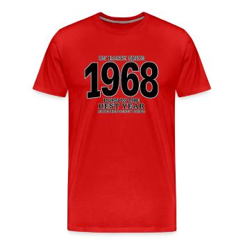 On Earth since 1968 (black) - Männer Premium Bio T-Shirt - Rot - Vorne - Damien (186cm)