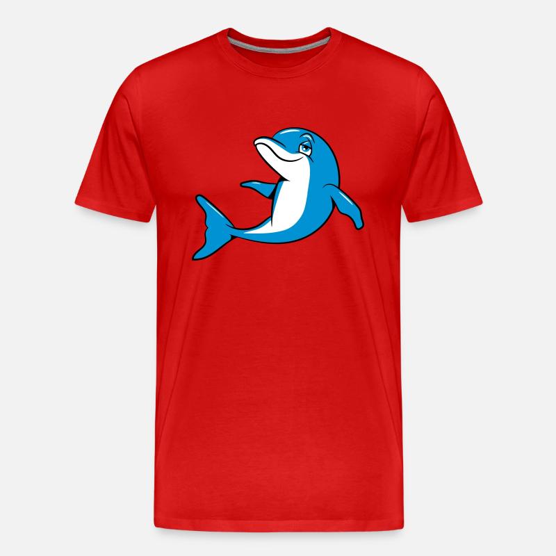 Delfin witty sweet - Men's Premium Organic T-Shirt - red