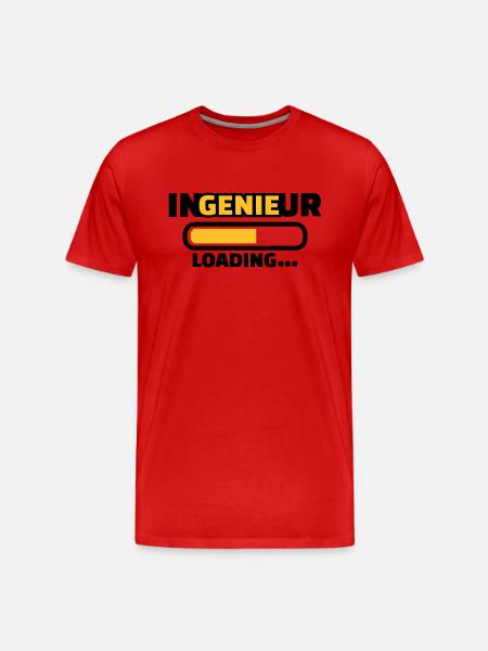 Ingenieur - Männer Premium Bio T-Shirt - Rot