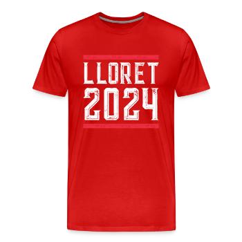 Jours fériés Lloret De Mar 2024 - T-shirt bio Premium Homme - rouge - Devant - Damien (186cm)