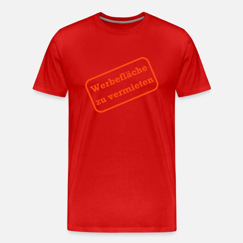 werbeflaeche - Männer Premium Bio T-Shirt - Rot