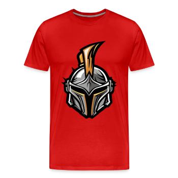 Casque Spartan Sparta - T-shirt bio Premium Homme - rouge - Devant - Damien (186cm)