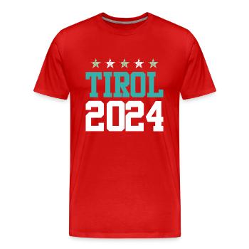 Tyrol 2024 Circuits - T-shirt bio Premium Homme - rouge - Devant - Damien (186cm)