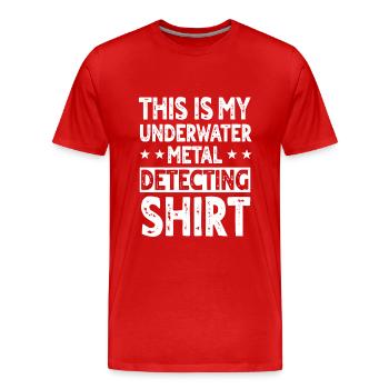 Tauchen Unter Metall - Männer Premium Bio T-Shirt - Rot - Vorne - Damien (186cm)