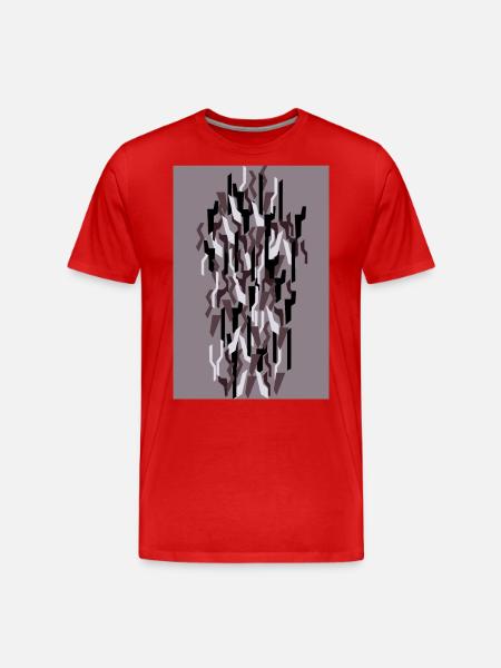 Camouflage Art Dark Gray Gaming - Men's Premium Organic T-Shirt - red