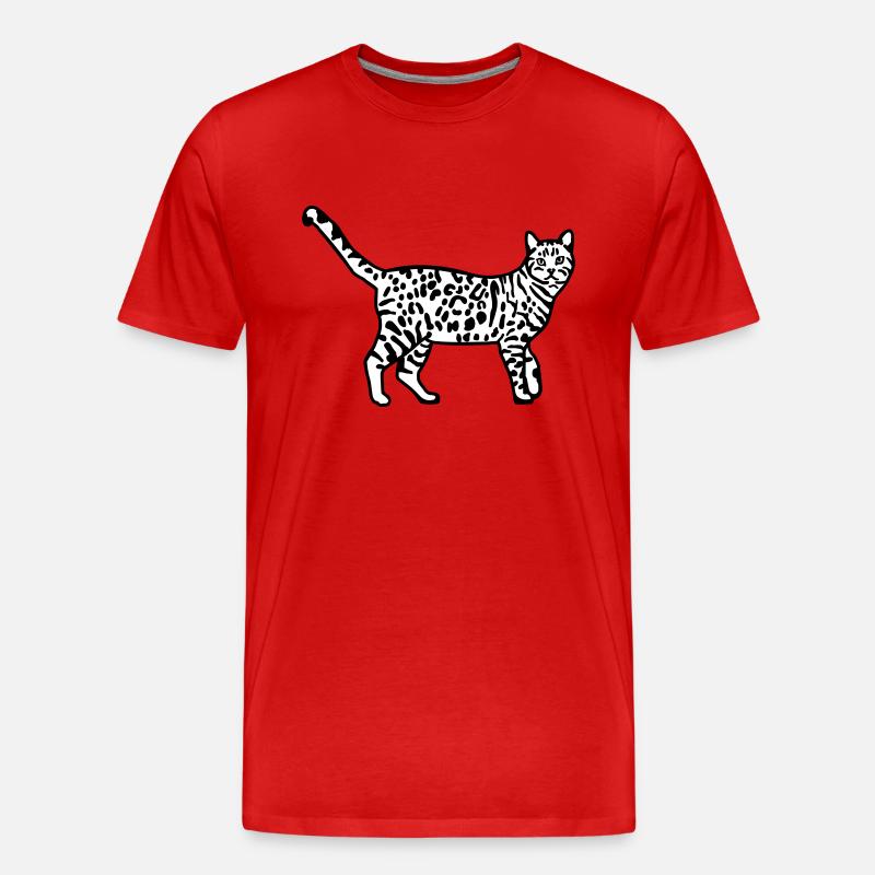 Katze - Männer Premium Bio T-Shirt - Rot