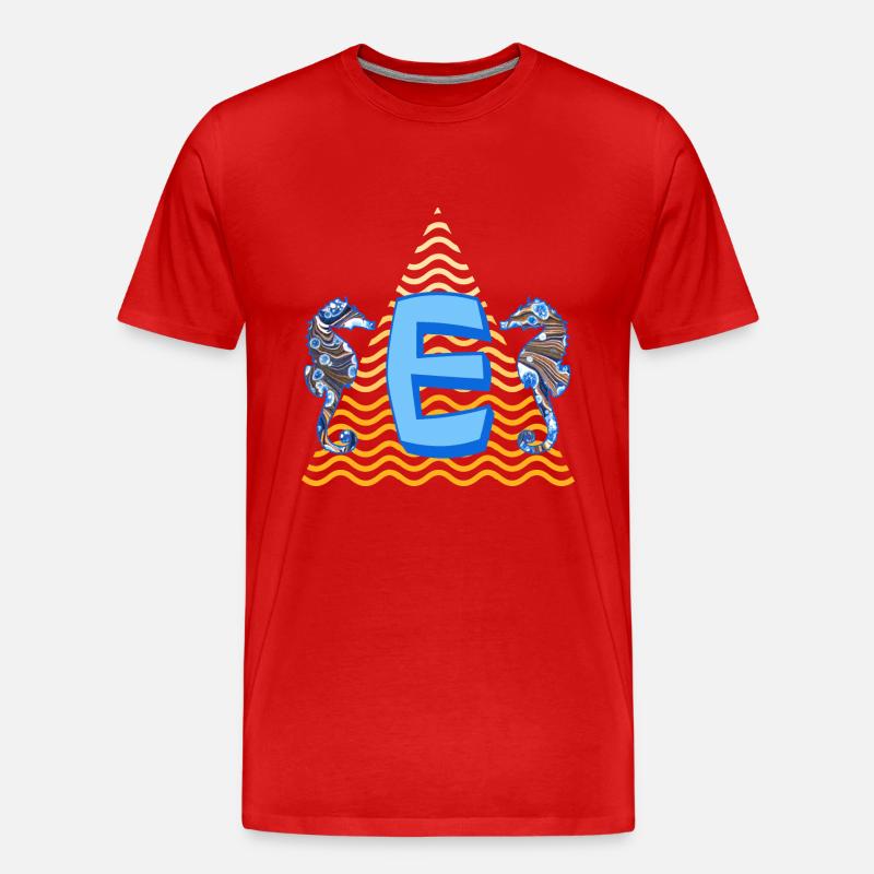 seepferdchen e 262 e - Männer Premium Bio T-Shirt - Rot