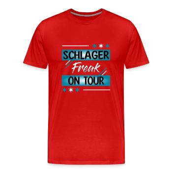 Schlagerfreak en tournée - T-shirt bio Premium Homme - rouge - Devant - Damien (186cm)