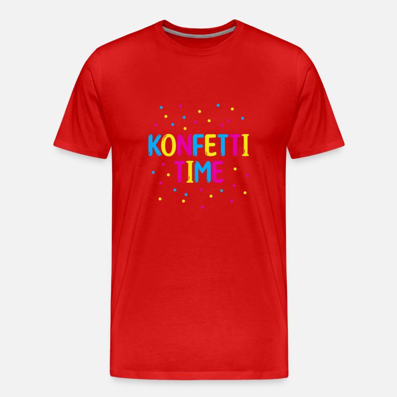 Konfetti time - Männer Premium Bio T-Shirt - Rot