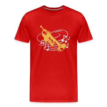 Trompete Musiker Orchester Trompeter - Männer Premium Bio T-Shirt - Rot - Vorne - Damien (186cm)