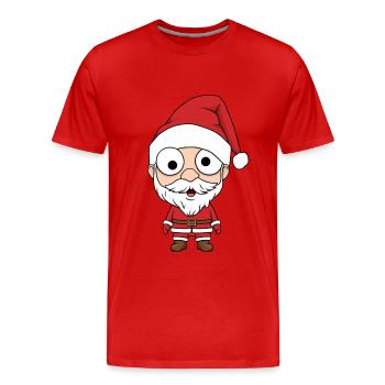 Chibi Santa - Men's Premium Organic T-Shirt - red - Front - Damien (186cm)