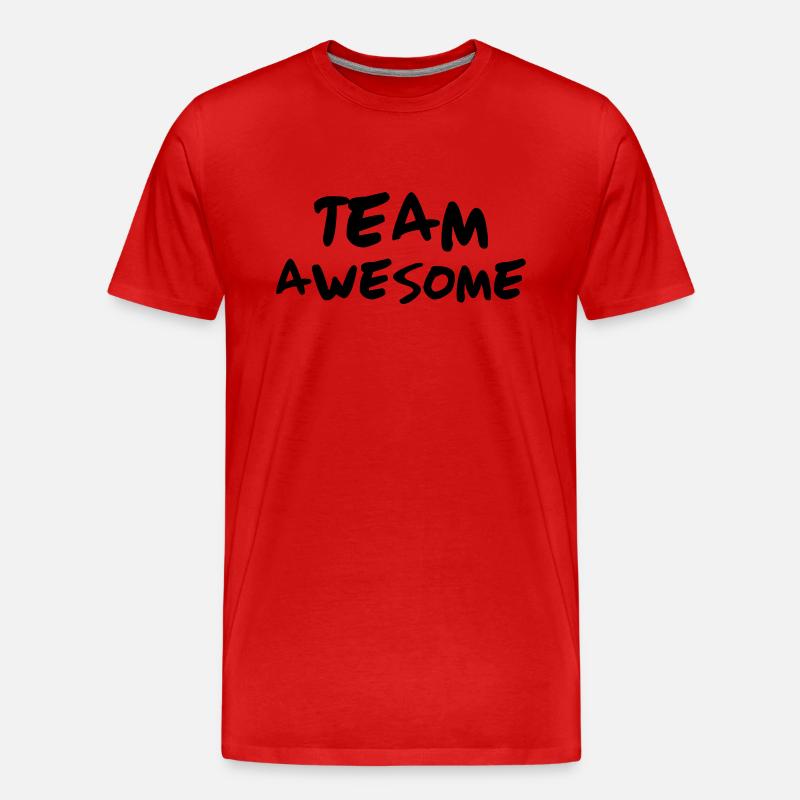Team Awesome - Männer Premium Bio T-Shirt - Rot