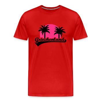 Griechenland - Männer Premium Bio T-Shirt - Rot - Vorne - Damien (186cm)