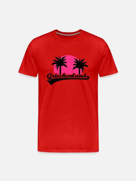 Griechenland - Männer Premium Bio T-Shirt - Rot