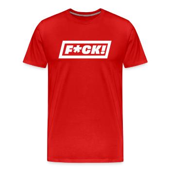 ! - T-shirt bio Premium Homme - rouge - Devant - Damien (186cm)