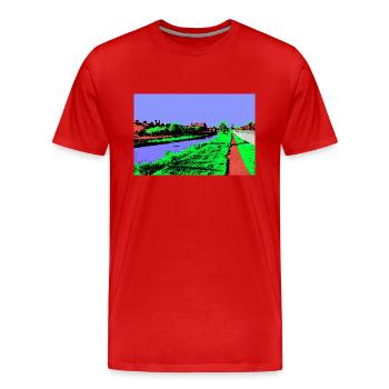 Königlicher Kanal Dublin - Männer Premium Bio T-Shirt - Rot - Vorne - Damien (186cm)