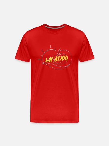 Vacation - vacation time - Men's Premium Organic T-Shirt - red